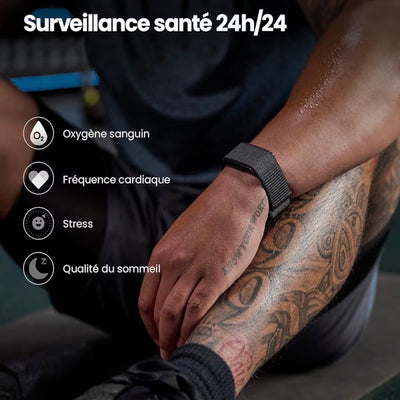 Bracelet Connecté Axefit Helio – Suivi Santé & Performance 24/7, Jusqu’à 10 Jours d’Autonomie