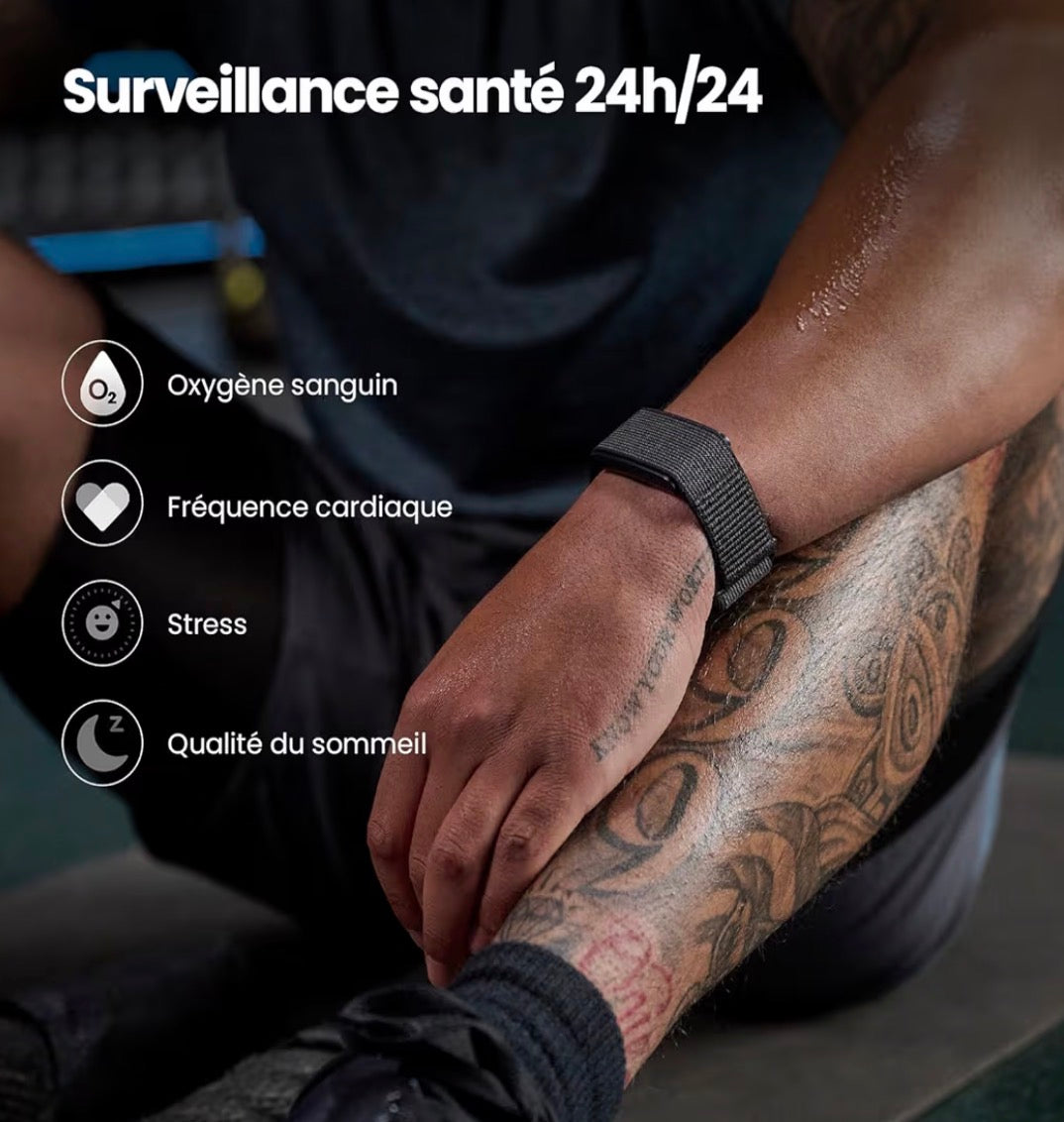 Bracelet Connecté Axefit Helio – Suivi Santé & Performance 24/7, Jusqu’à 10 Jours d’Autonomie